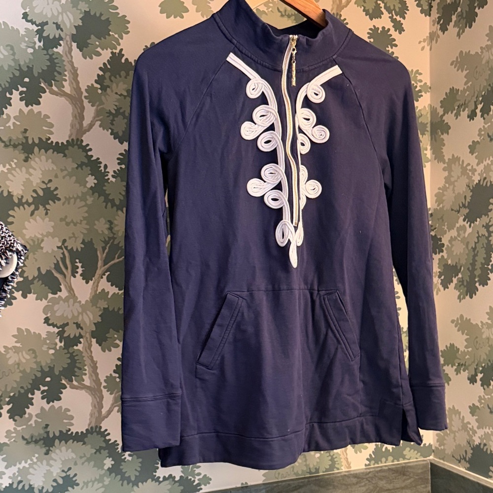 Lilly Pulitzer Navy and Pink Top